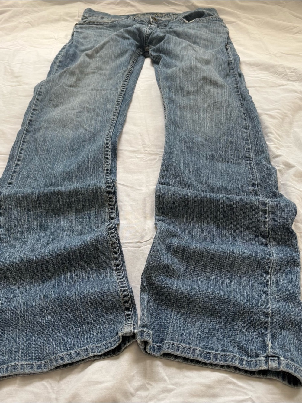 2000s men’s Cody James faded low rise flared jeans